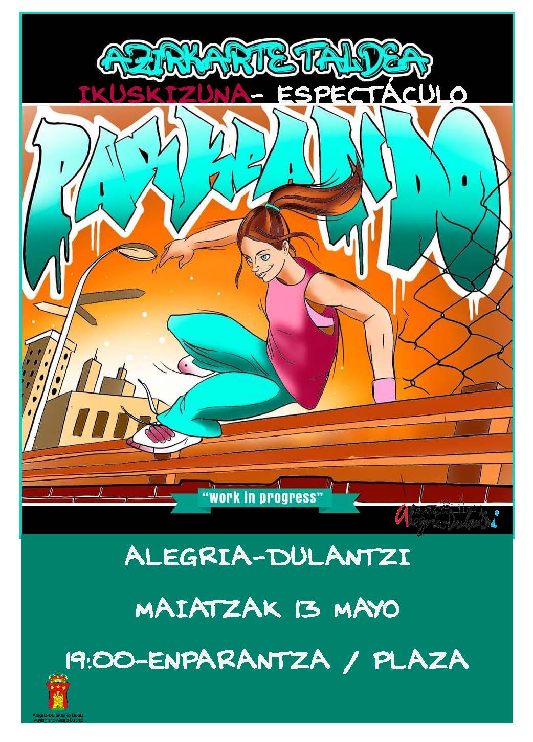 cartel parqueando