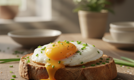 HUEVOS CON POCHË MARINADO AL HISOPO